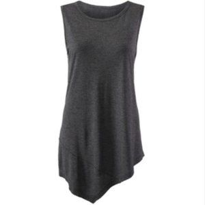 Cabi #5070 Asymmetrical Tank in Charcoal Grey